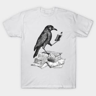 Crow with Book T-Shirt